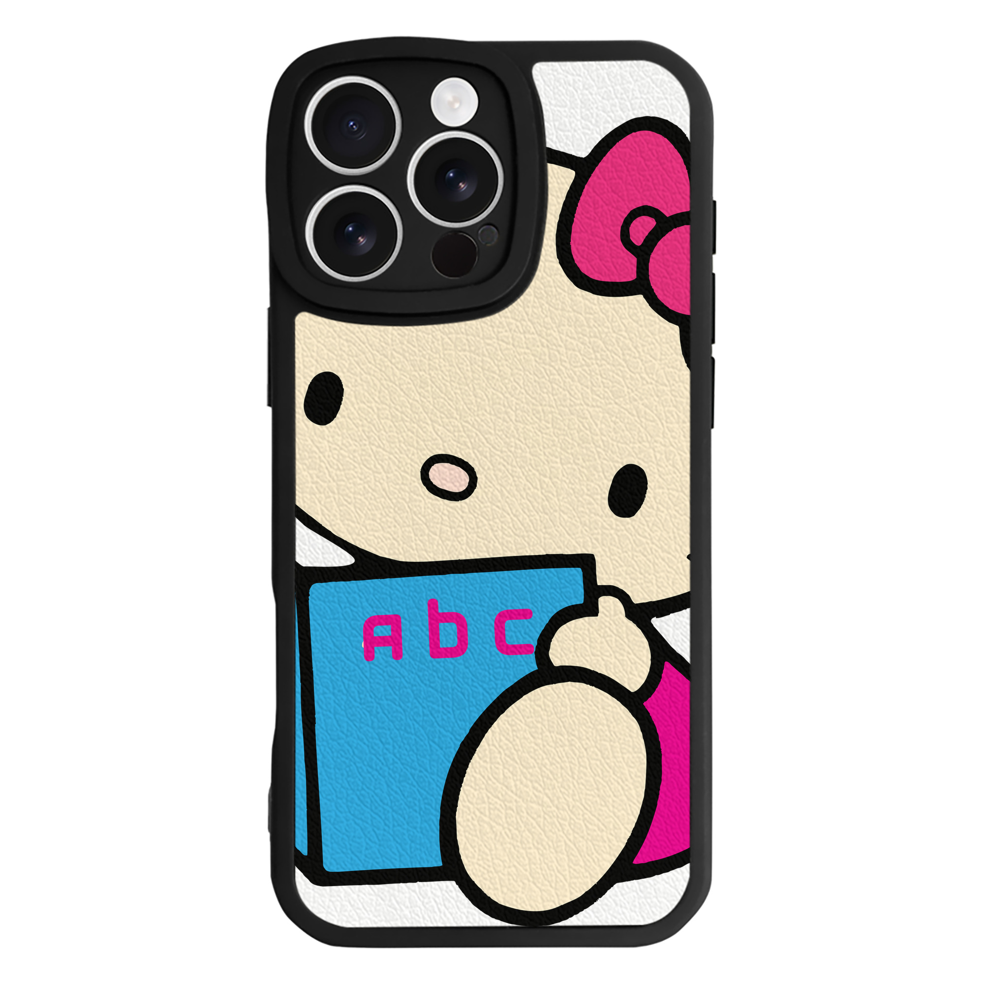 （画像用） Hello Kitty ハローキティ 【iPhone 16シリーズ対応】シリコンスマホケース（レザー調） 材質：シリコン